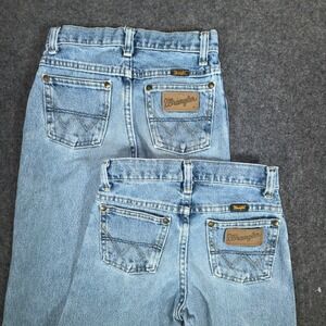 Wrangler LOT 2 Cowboy Cut Jeans Youth Boys 10 Slim Bootcut Denim George Strait